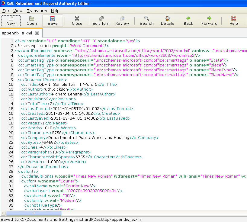 Pretty printing in Authority Editor