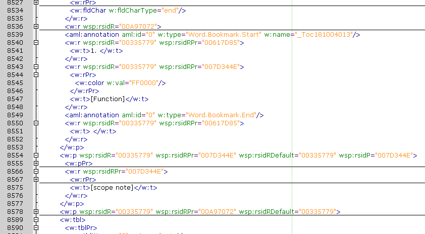 A function in the XML
