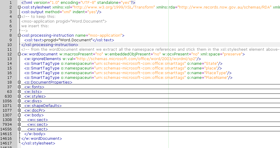 XML to XSL transmogrification